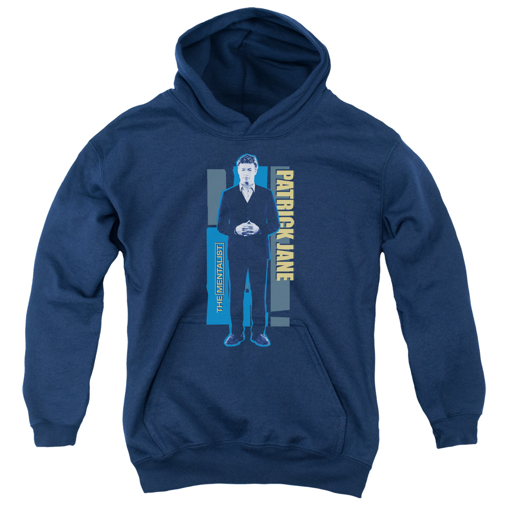 WBT261-YFTH-2 Mentalist Patrick Jane Youth Hooded Sweatshirt, Navy - Medium