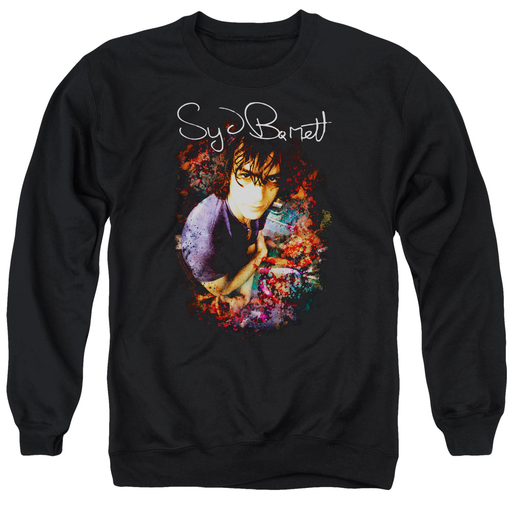 PERRY133-AS-4 Syd Barrett Madcap Syd Adult Crewneck Sweatshirt, Black - Extra Large