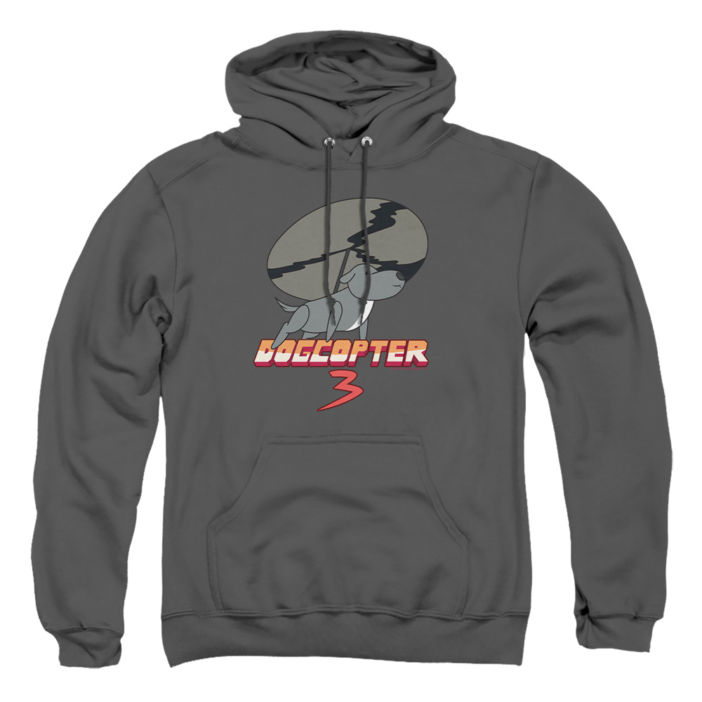 CN546-AFTH-4 Steven Universe Dogcopter 3 Adult Pullover Hoodie, Charcoal - Extra Large