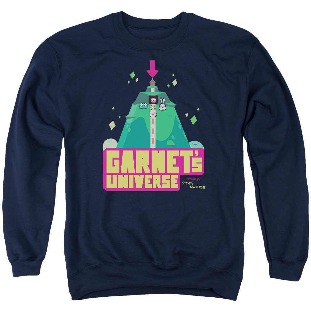 CN580-AS-2 Steven Universe Garnets Adult Crewneck Sweatshirt, Navy - Medium