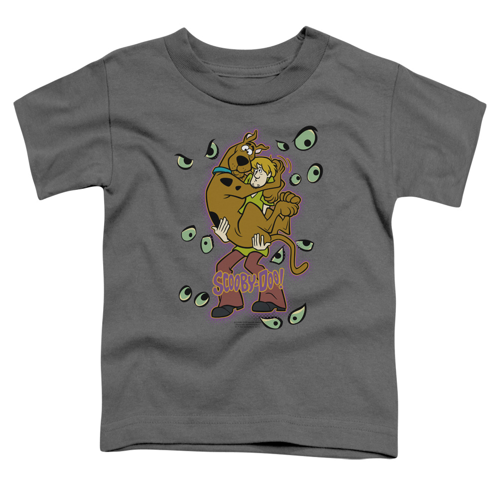 SD103-TT-2 Scooby Doo Being Watched Toddler Short Sleeve T-Shirt, Charcoal - Medium 3T