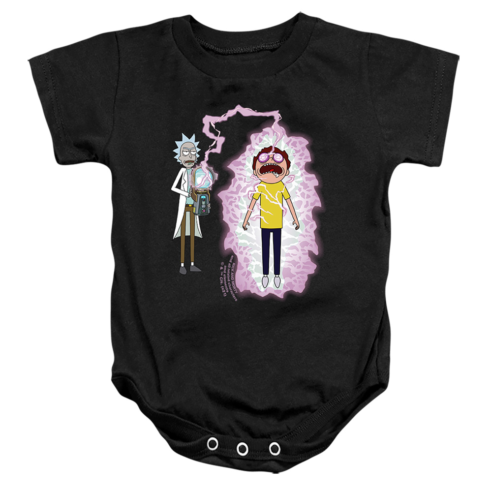CN1824-SS-2 Rick & Morty Reboot Infant Snapsuit, Black - Medium - 12 Month