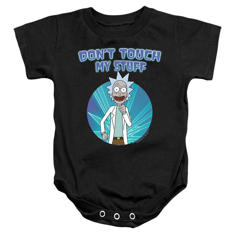 CN1963-SS-3 Rick & Morty Dont Touch Infant Snapsuit, Black - Large - 18 Month