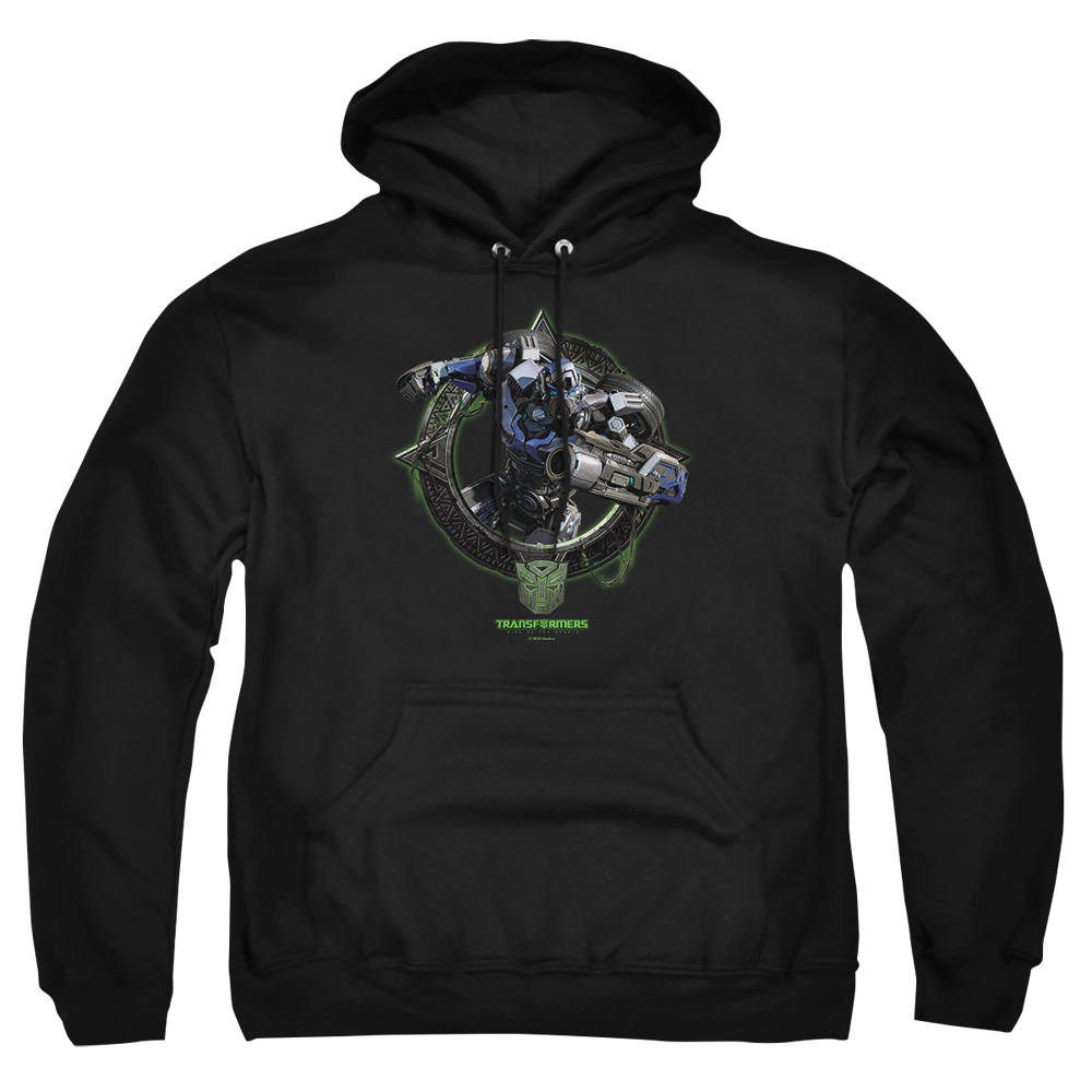 HBRO1385-AFTH-2 Transformers Mirage Circle Frame Adult Pullover Hoodie, Black - Medium