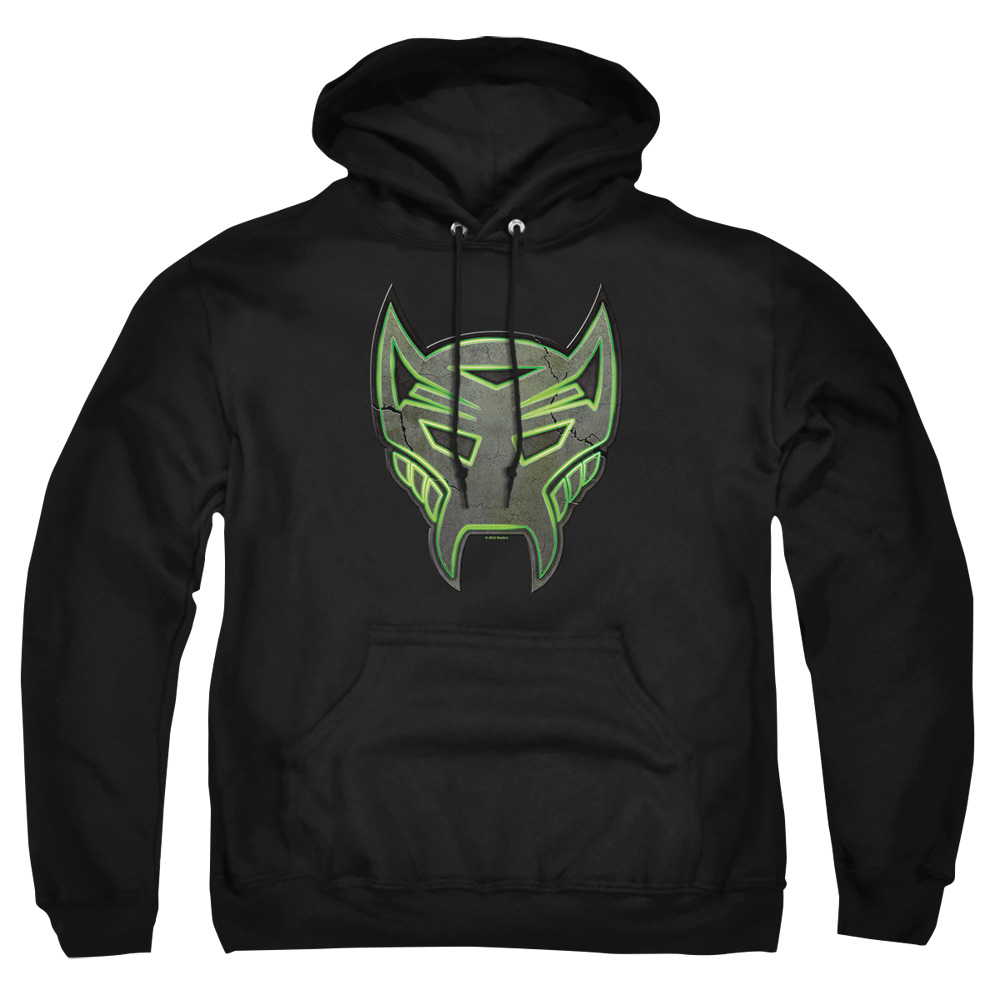 HBRO1357-AFTH-2 Transformers Glowing Maximal Logo Adult Pullover Hoodie, Black - Medium