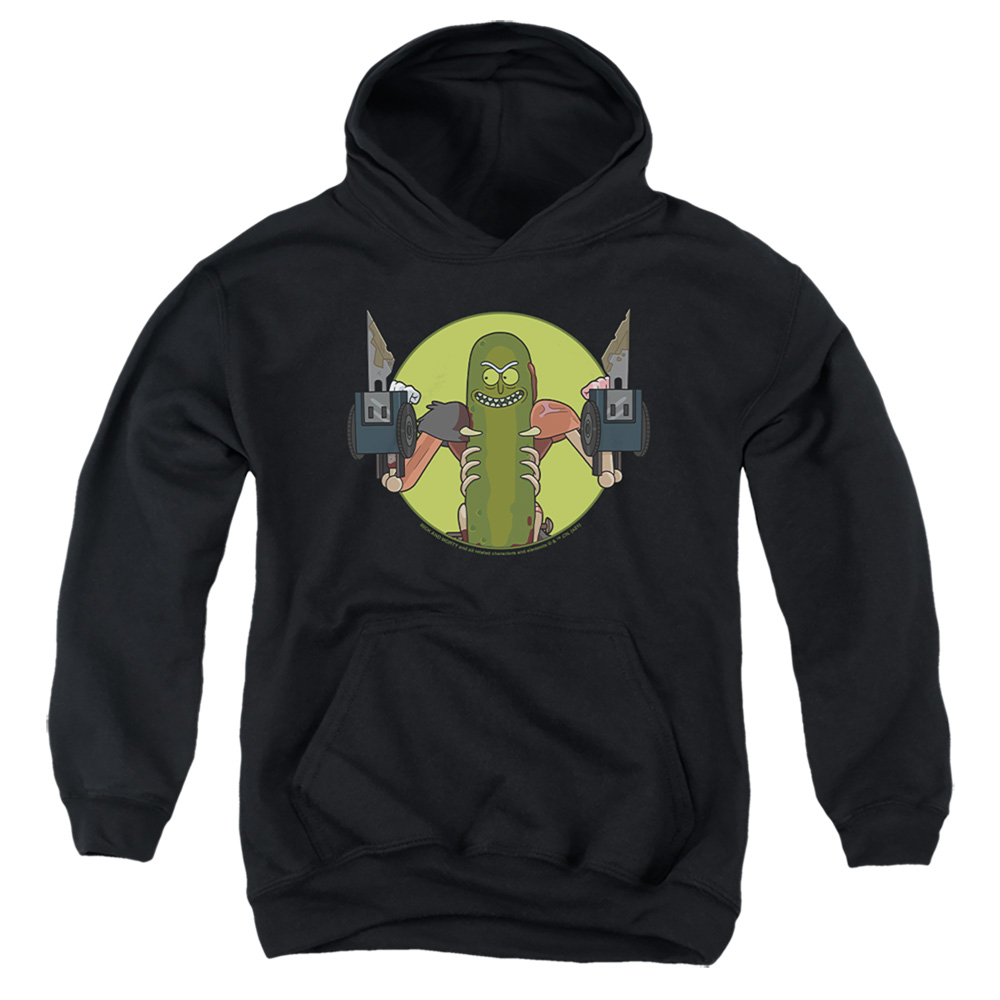 CN1819-YFTH-2 Rick & Morty I Love Myself Youth Hooded Sweatshirt, Black - Medium