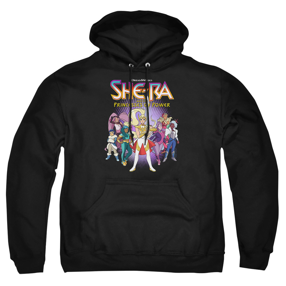 DRM529-AFTH-6 She-Ra Hero Huddle Adult Pullover Hoodie, Black - 3X
