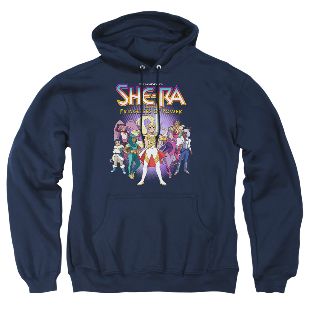 DRM532-AFTH-1 She-Ra Hero Huddle Adult Pullover Hoodie, Navy - Small