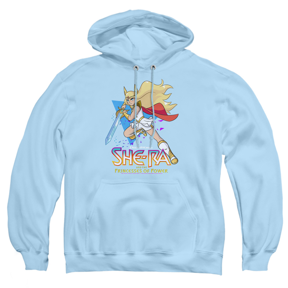 DRM533-AFTH-2 She-Ra Hero Lunge Adult Pullover Hoodie, Light Blue - Medium