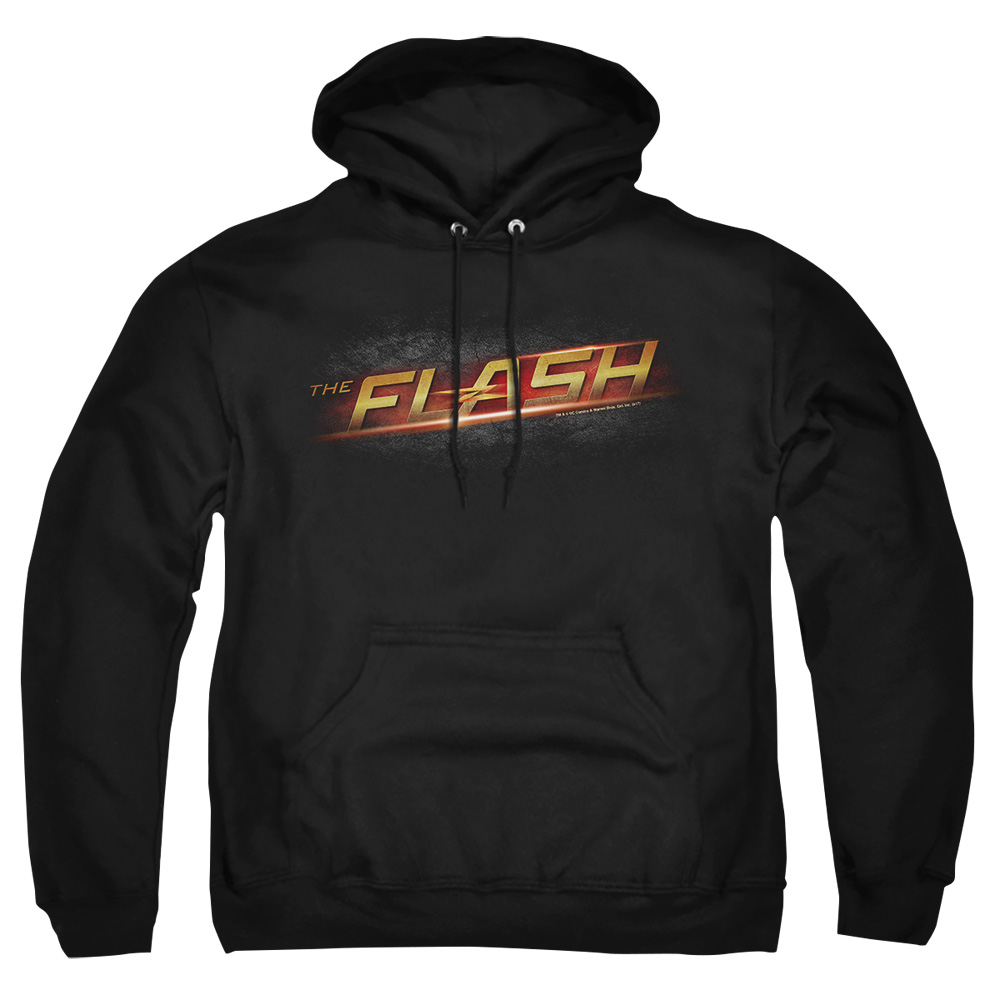 FLSH103-AFTH-7 The Flash Logo Adult Pullover Hoodie, Black - 4X