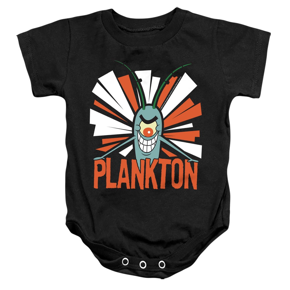 NICK376-SS-3 Spongebob Plankton Infant Snapsuit, Black - Large - 18 Month