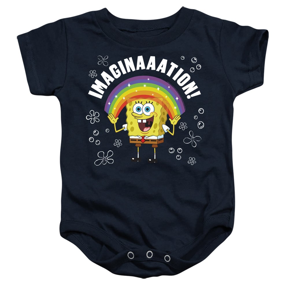 NICK378-SS-3 Spongebob Imagination Infant Snapsuit, Navy - Large - 18 Month