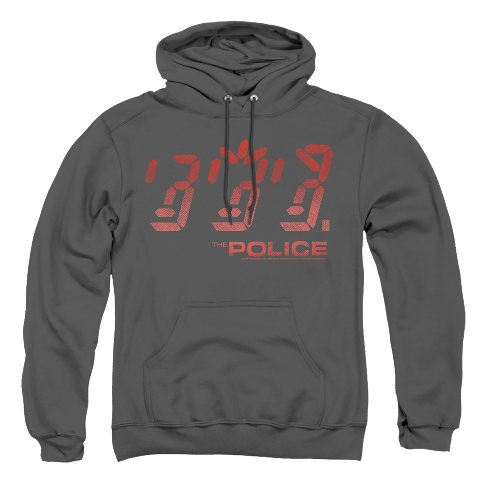 PERRY127-AFTH-4 The Police Ghost in The Machine Adult Pullover Hoodie, Charcoal - Extra Large