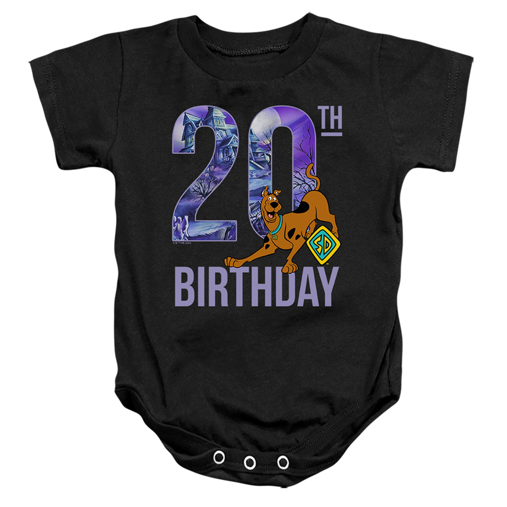 SD421-SS-2 Scooby-Doo Birthday Infant Snapsuit, Black - Medium - 12 Month