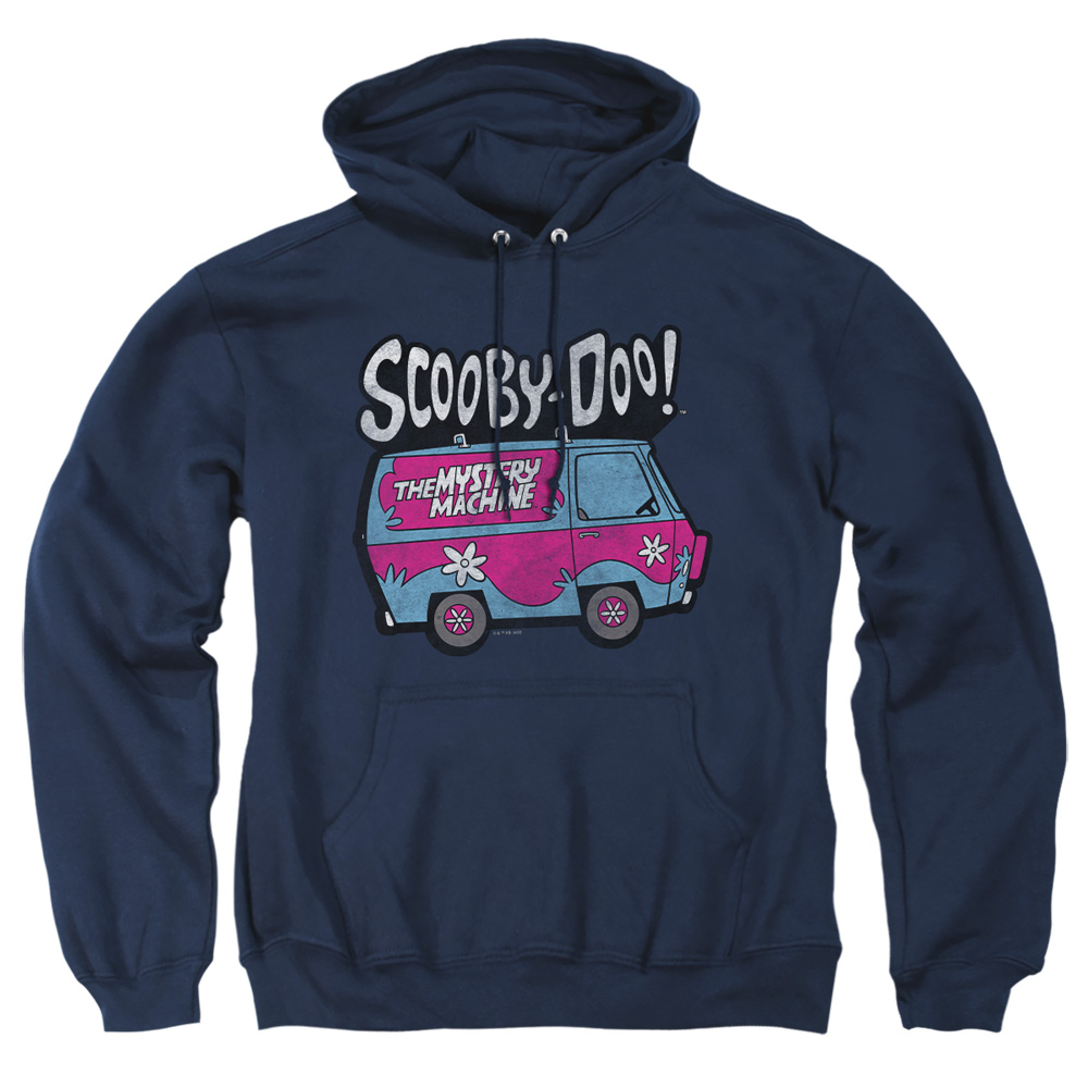 SD493-AFTH-5 Scooby Doo Mystery Machine 1 Adult Pullover Hoodie, Navy - 2X