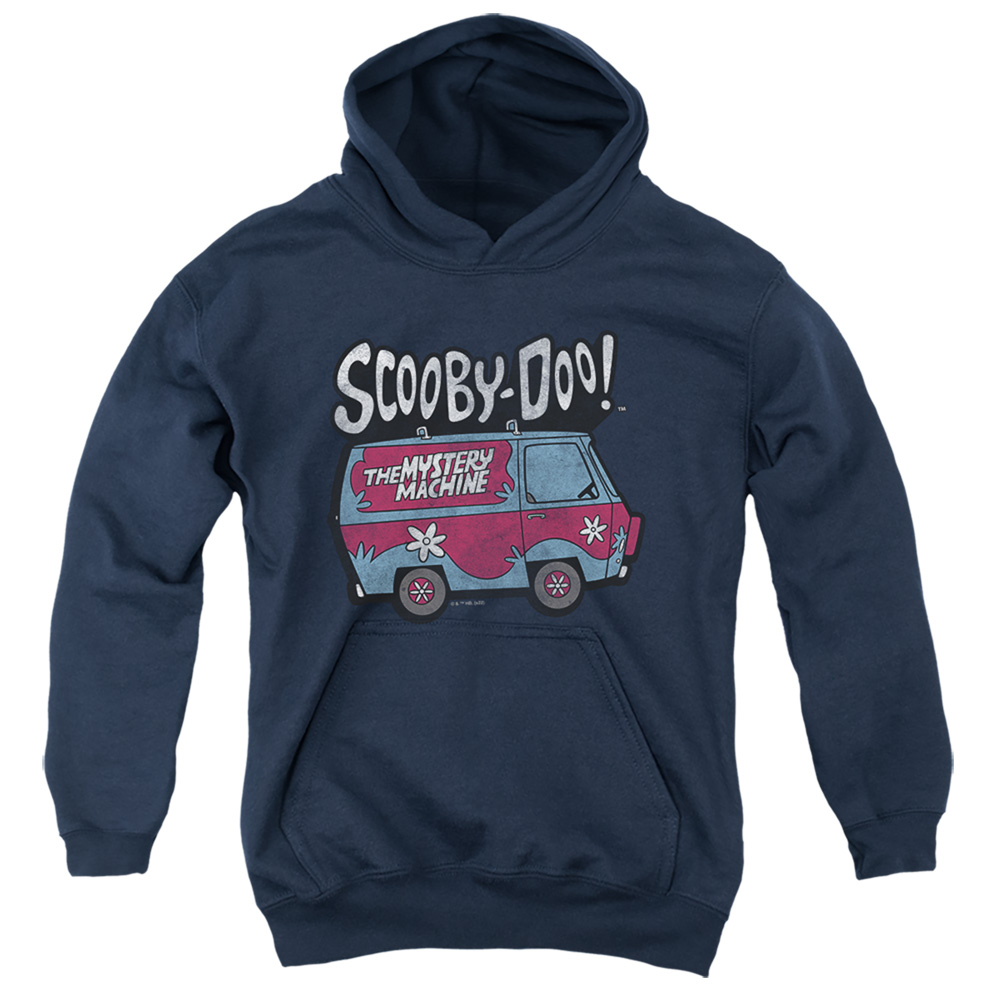 SD493-YFTH-2 Scooby Doo Mystery Machine 1 Youth Hooded Sweatshirt, Navy - Medium