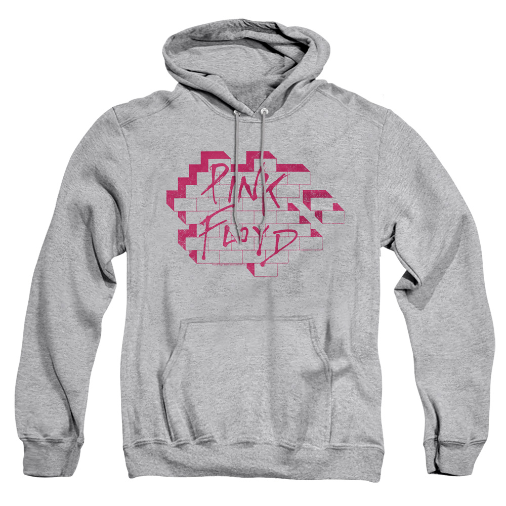 PERRY243-AFTH-6 Roger Waters Wall Logo Adult Pullover Hoodie, Athletic Heather - 3X