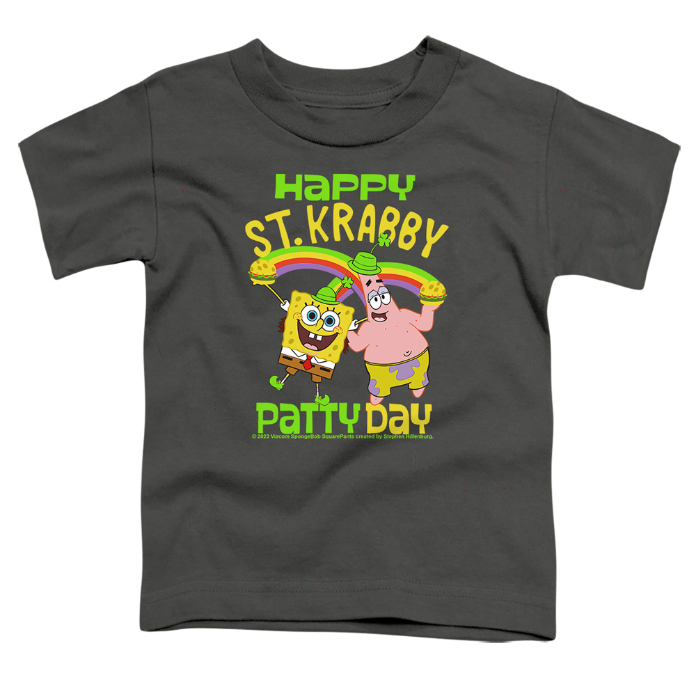 NICK10261SPD-TT-3 Spongebob Squarepants St. Patricks Day St. Krabby Patty Day Toddler Short Sleeve T-Shirt, Kelly Green - Large 4T