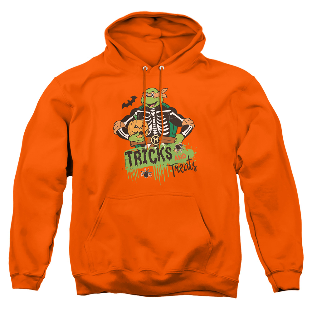 NICK10357-AFTH-2 Teenage Mutant Ninja Turtles Turtle Tricks Adult Pullover Hoodie, Orange - Medium