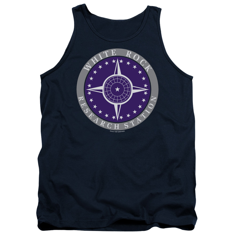 SG120-TK-2 SG1 White Rock Logo Adult Tank Top, Navy - Medium