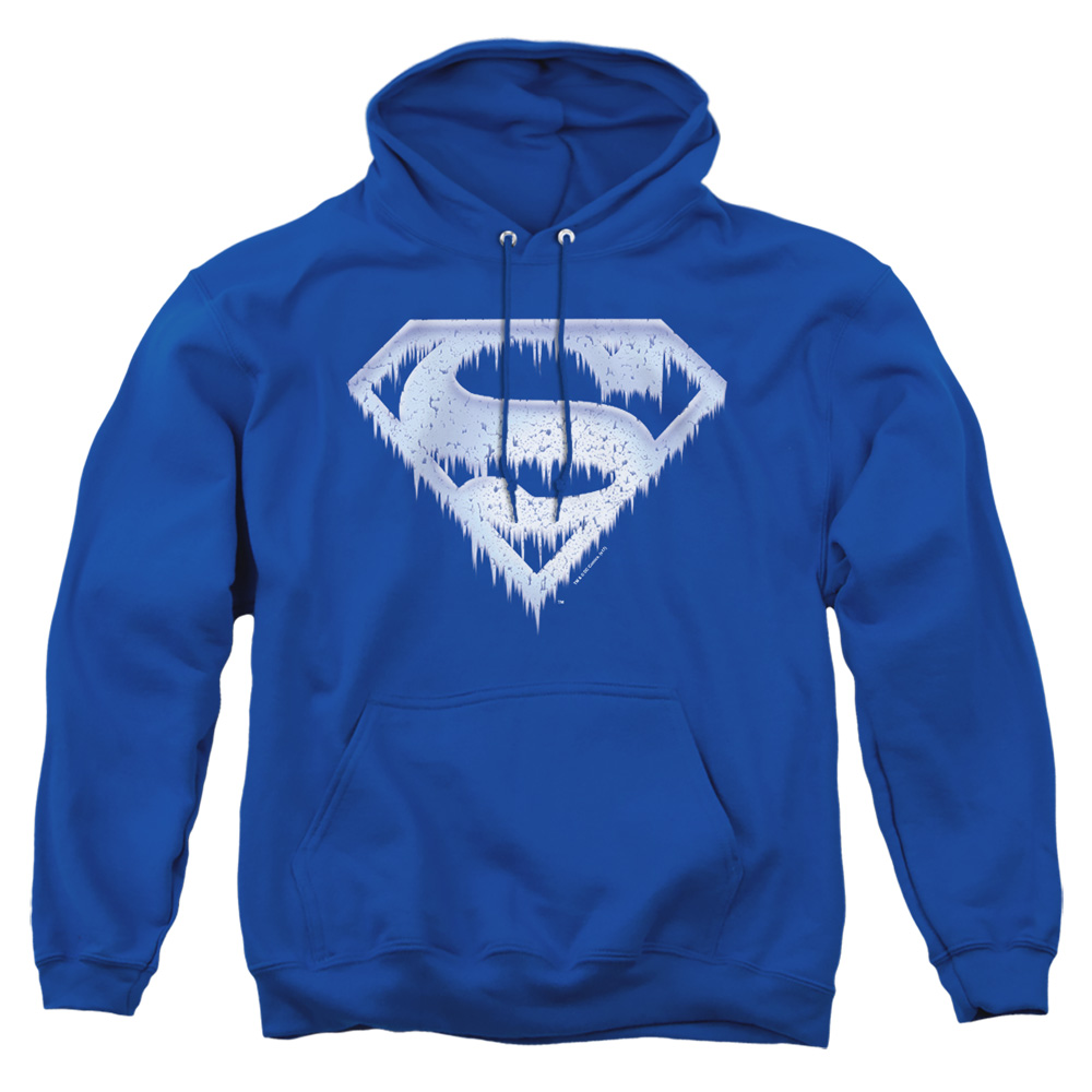 SM1075-AFTH-4 Superman Ice & Snow Shield Adult Pullover Hoodie, Royal - Extra Large