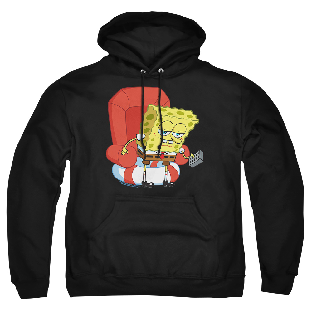 NICK456-AFTH-2 Spongebob Head Out Meme Adult Pullover Hoodie, Black - Medium
