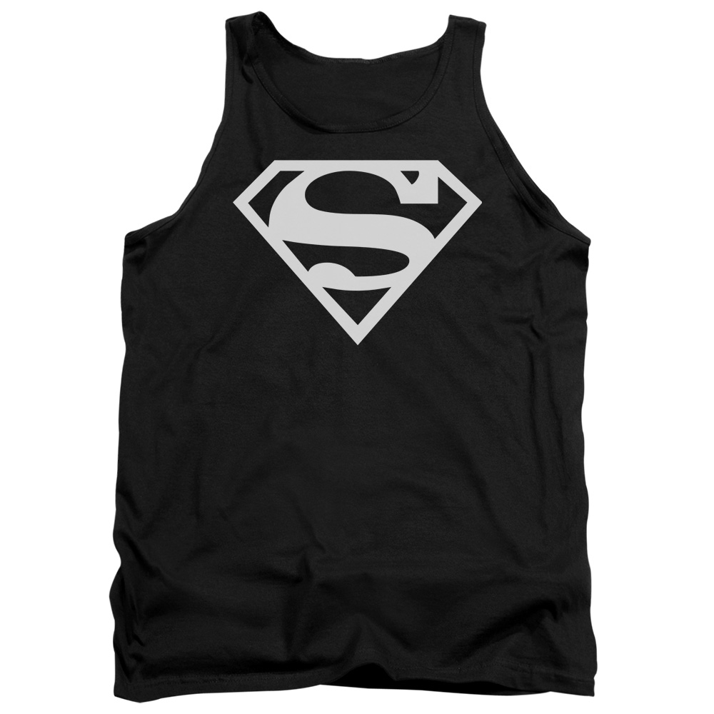 SM1644H-TK-2 Superman Logo Adult Tank Top, Black - Medium