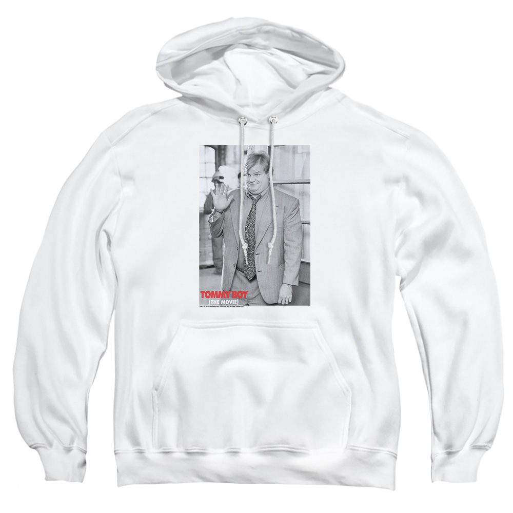 PAR512-AFTH-4 Tommy Boy Square Adult Pullover Hoodie, White - Extra Large