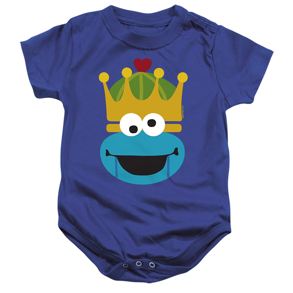 SST10079-SS-2 Sesame Street Christmas Nutcracker Cookie Monster Infant Snapsuit, Royal - Medium - 12 Month