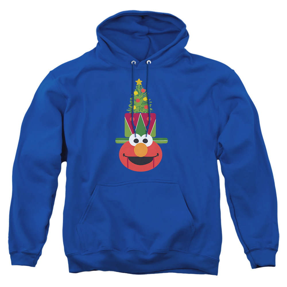 SST10077-AFTH-1 Sesame Street Christmas Nutcracker Elmo Adult Pullover Hoodie, Royal - Small