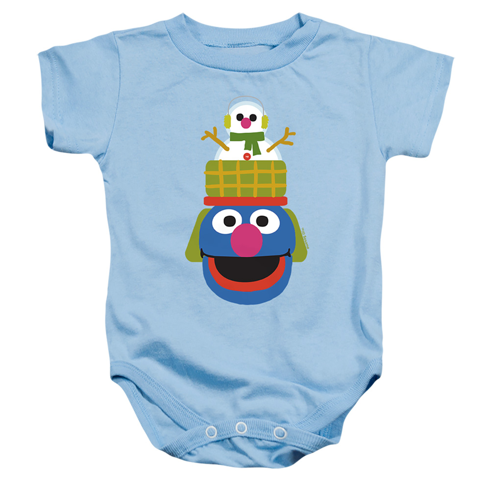 SST10083-SS-2 Sesame Street Christmas Nutcracker Grover Infant Snapsuit, Light Blue - Medium - 12 Month