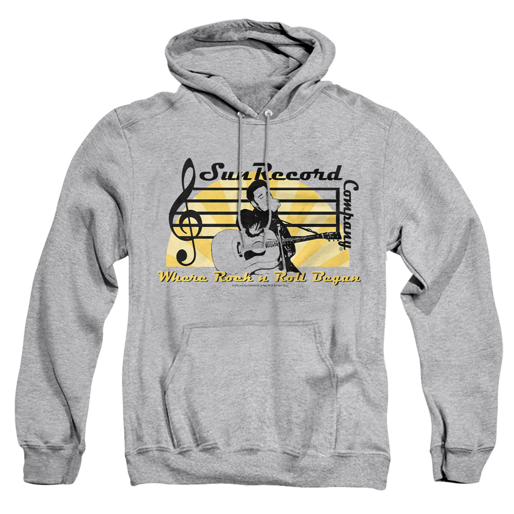 SUN105-AFTH-2 Sun Record Company Adult Pullover Hoodie, Athletic Heather - Medium
