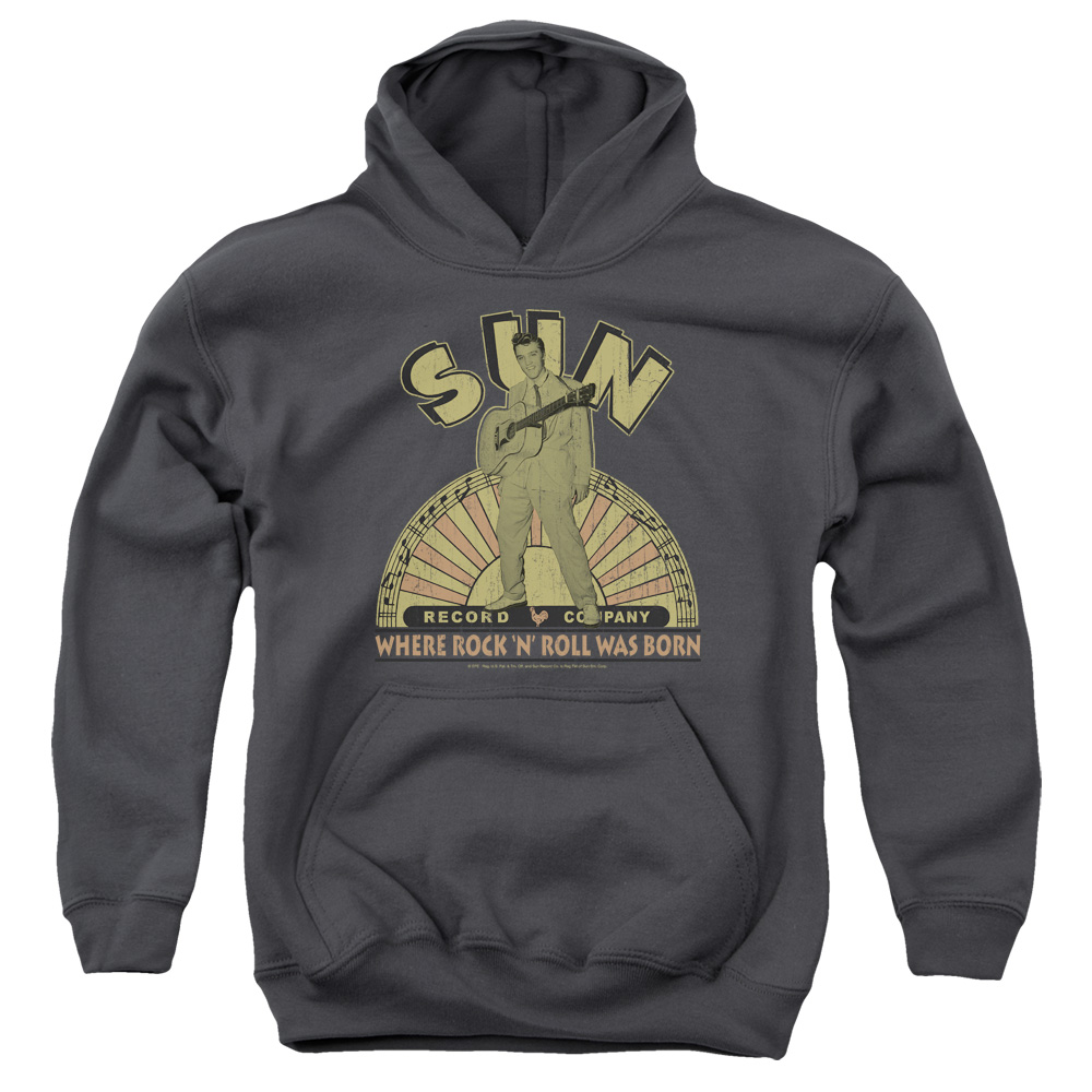 SUN106-YFTH-2 Sun Original Son Youth Hooded Sweatshirt, Charcoal - Medium
