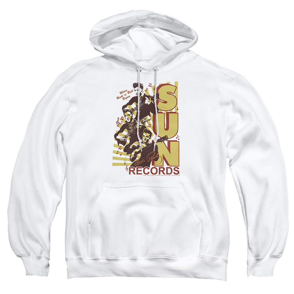 SUN132-AFTH-5 Sun Tri Elvis Adult Pullover Hoodie, White - 2X