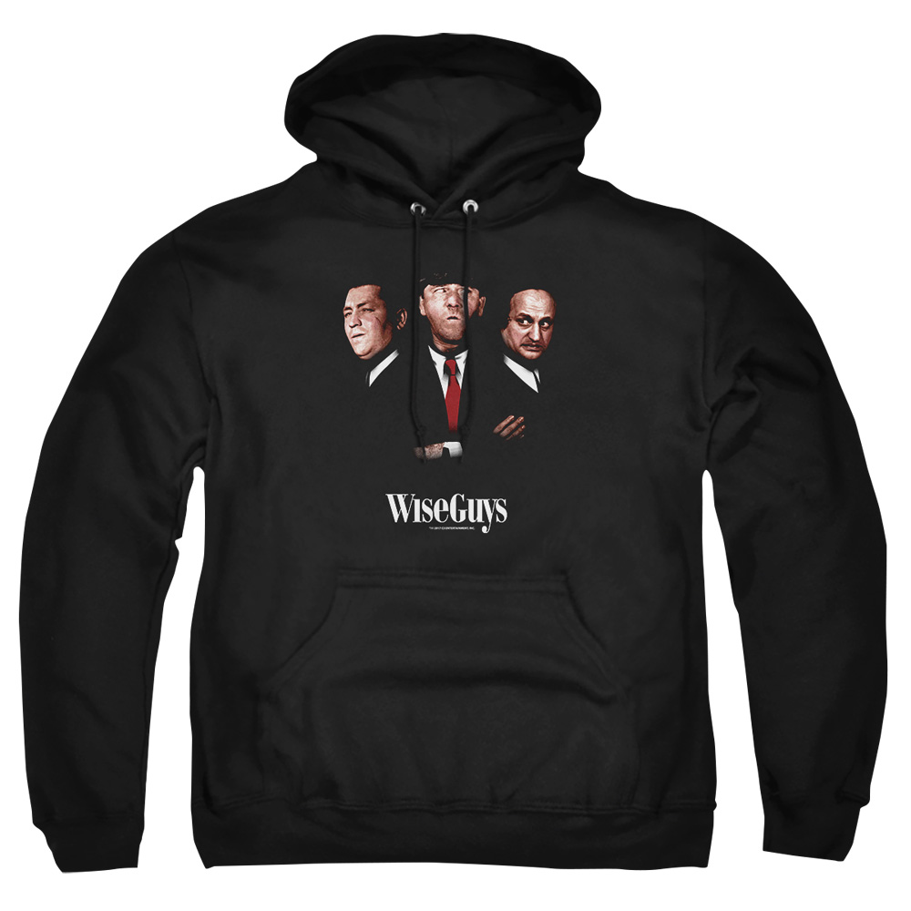 TTS146-AFTH-7 Three Stooges Wiseguys Adult Pullover Hoodie, Black - 4X
