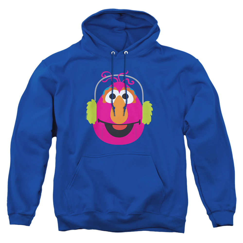SST10086-AFTH-4 Sesame Street Christmas Nutcracker Telly Monster Adult Pullover Hoodie, Royal - Extra Large