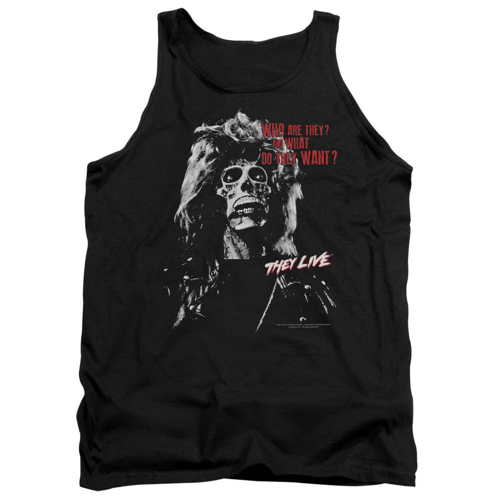 UNI967-TK-2 They Live They Want Adult Tank Top, Black - Medium