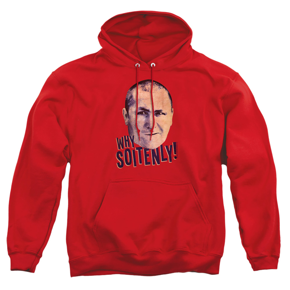 TTS126-AFTH-6 Three Stooges Why Soitenly Adult Pullover Hoodie, Red - 3X