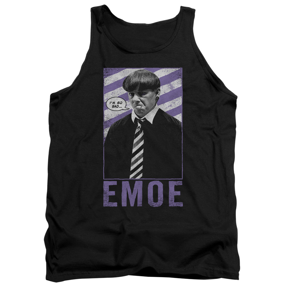 TTS128-TK-2 Three Stooges Emoe Adult Tank Top, Black - Medium