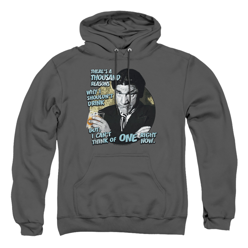 TTS149-AFTH-2 Three Stooges Drink Adult Pullover Hoodie, Charcoal - Medium
