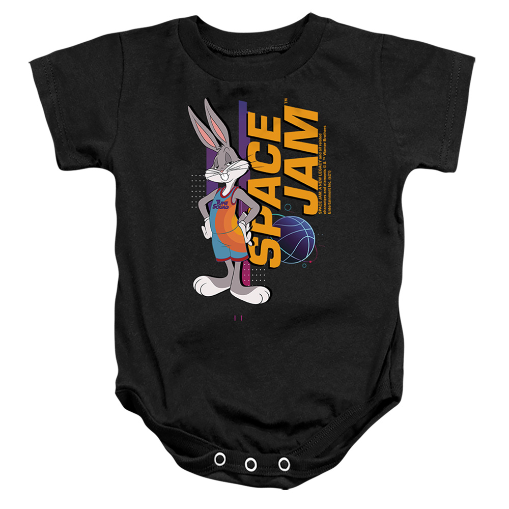 WBM1588-SS-3 Space Jam 2 Bugs Standing Infant Snapsuit, Black - Large - 18 Month