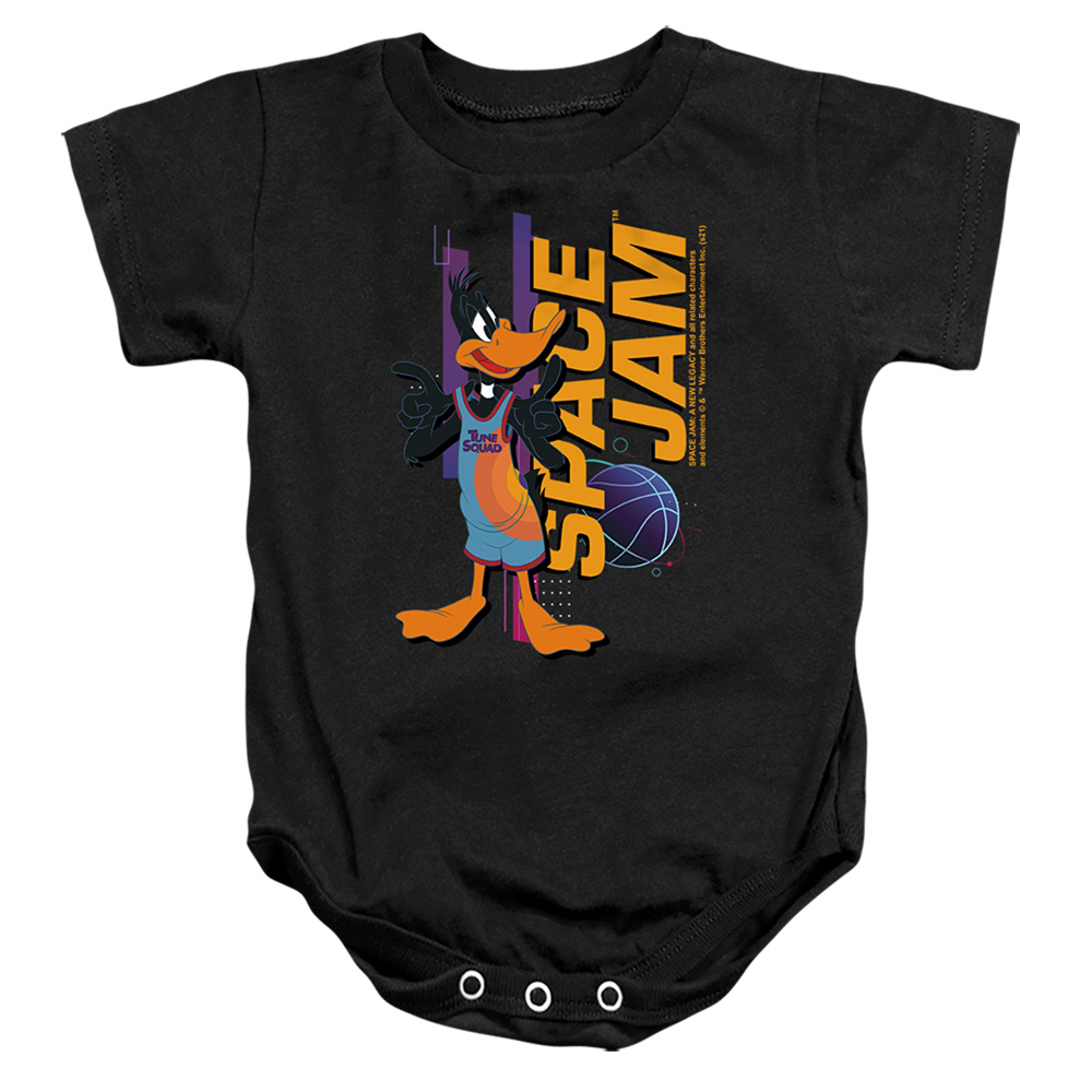 WBM1590-SS-3 Space Jam 2 Daffy Standing Infant Snapsuit, Black - Large - 18 Month