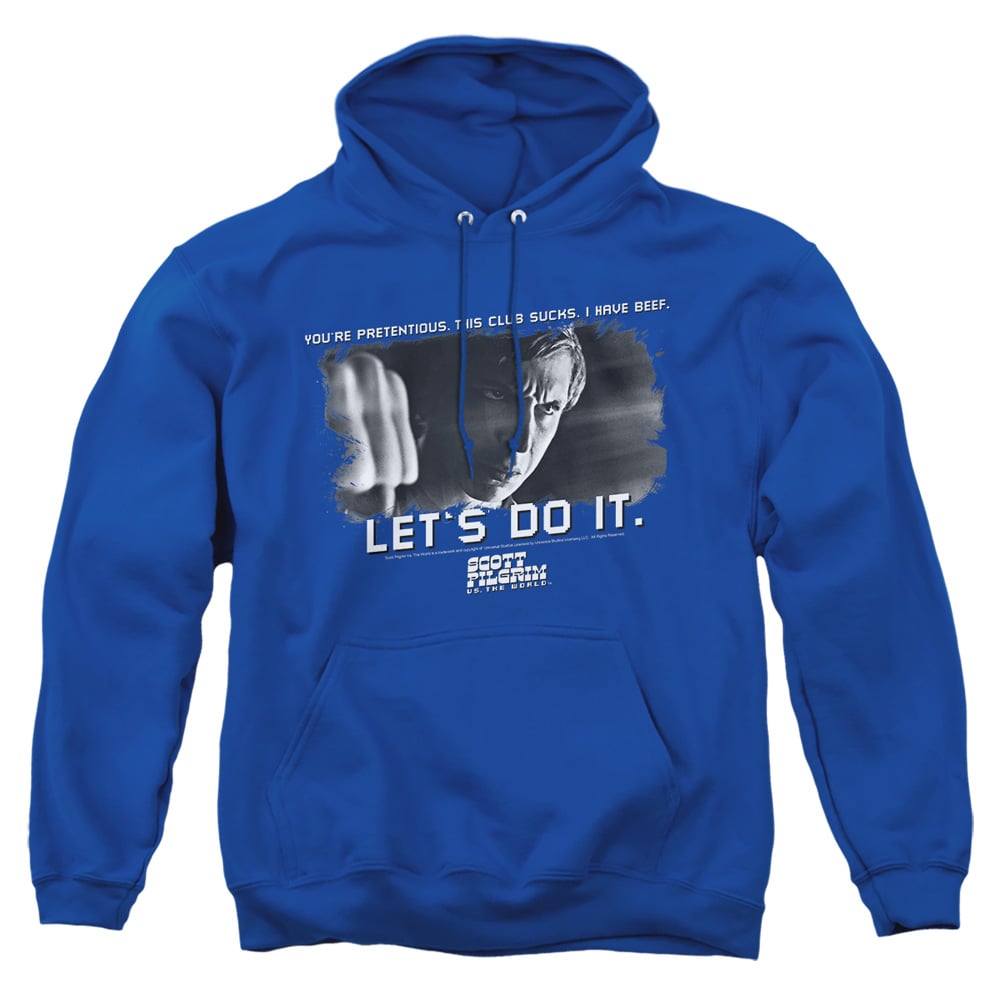 UNI651-AFTH-2 Scott Pilgrim Beef Adult Pullover Hoodie, Royal - Medium