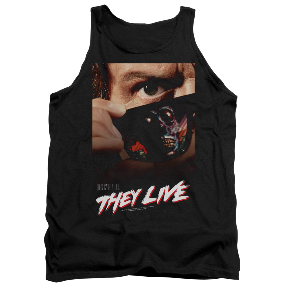 UNI607-TK-2 They Live Poster Adult Tank Top, Black - Medium