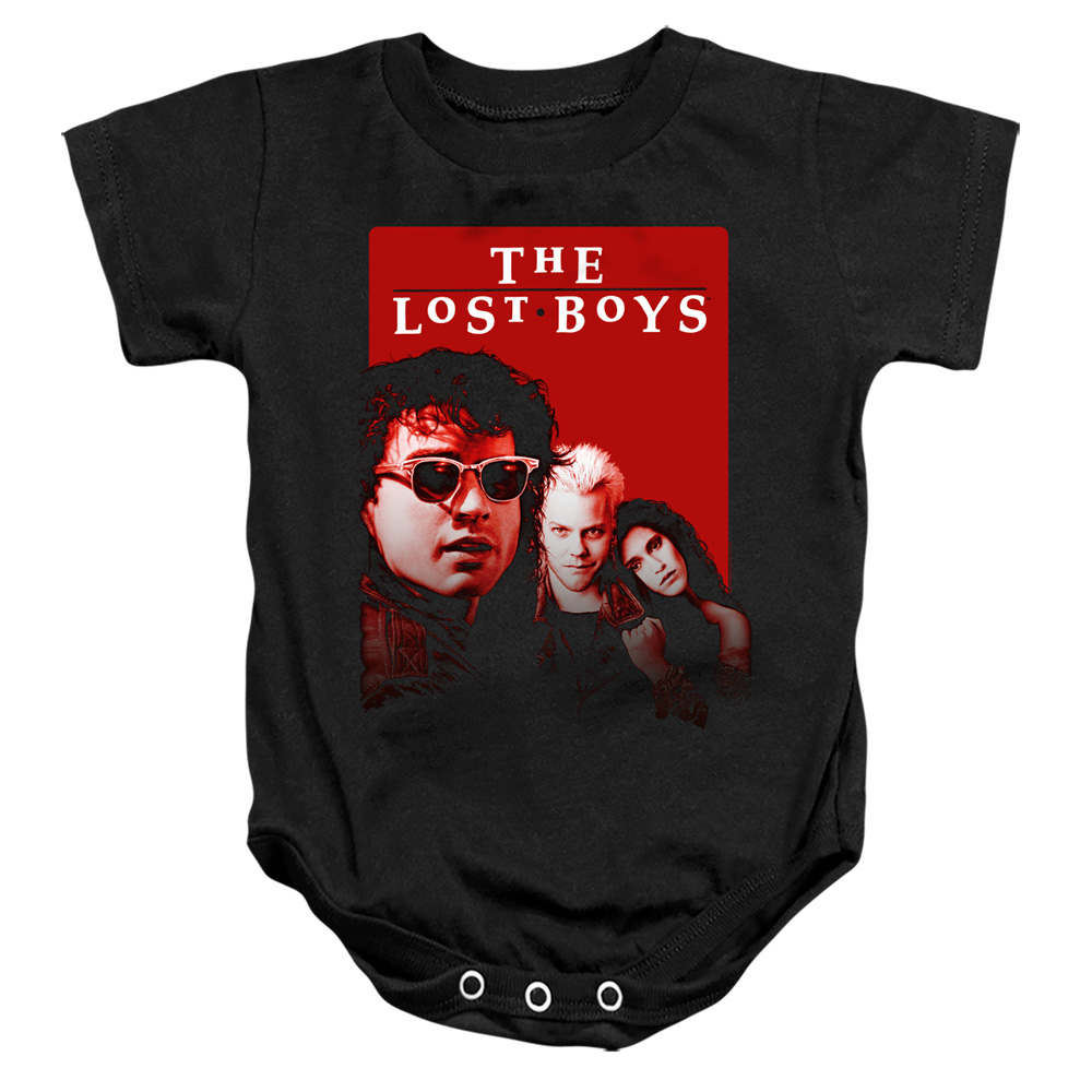 WBM903-SS-4 The Lost Boys Michael David Star Infant Snapsuit, Black - Extra Large - 24 Month