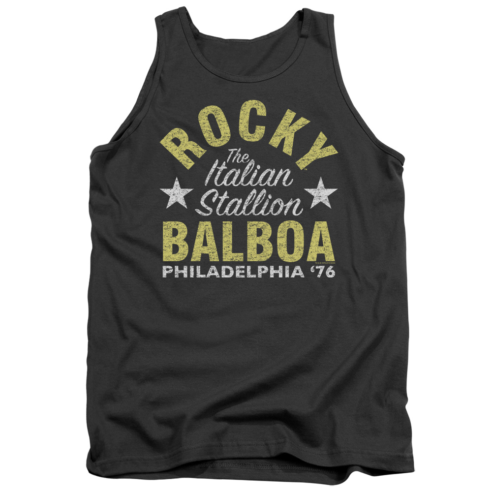 MGM358-TK-4 Rocky Philly Adult Tank Top, Charcoal - Extra Large
