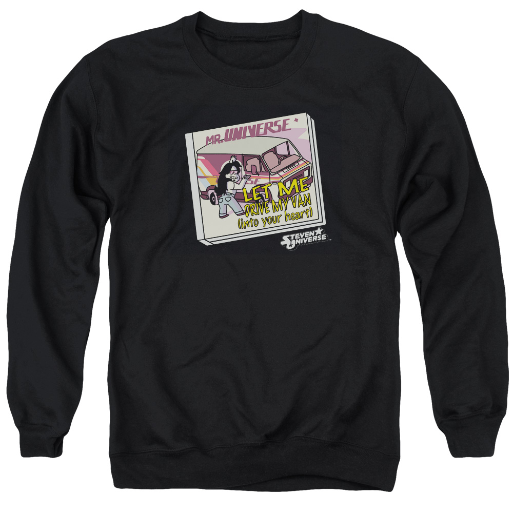 CN394-AS-2 Steven Mr. Universe Adult Crewneck Sweatshirt, Black - Medium