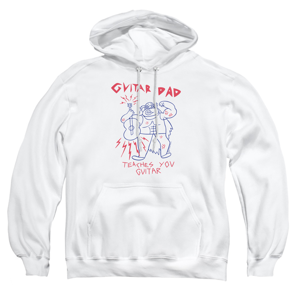 CN548-AFTH-2 Steven Universe Guitar Dad Adult Pullover Hoodie, White - Medium