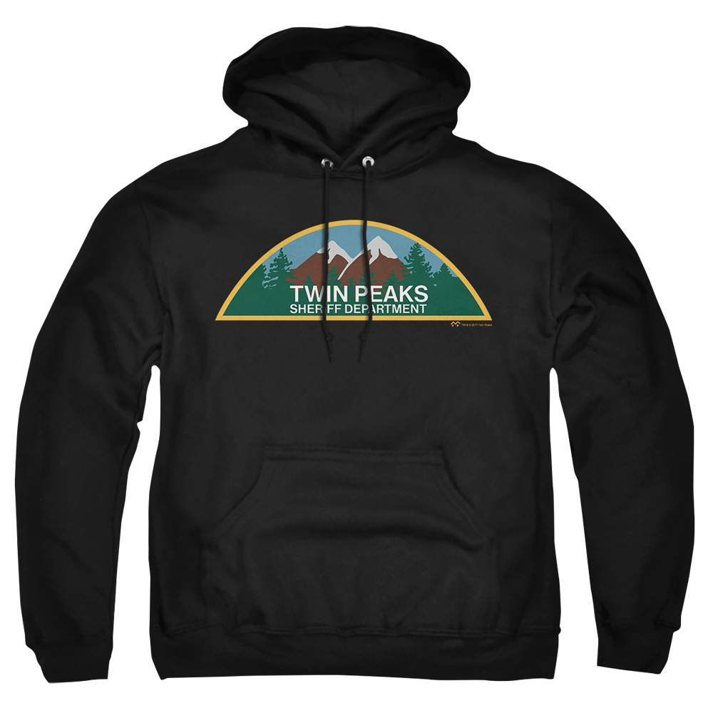 SHO565-AFTH-5 Twin Peaks Sheriff Department Adult Pullover Hoodie, Black - 2X