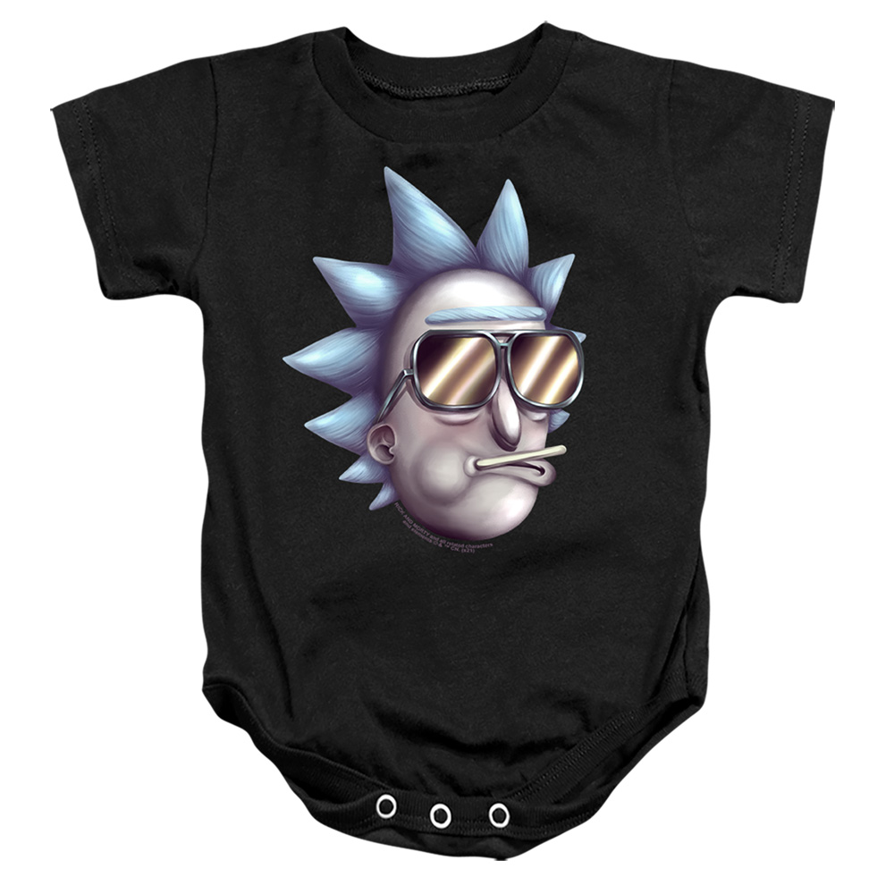 CN1830-SS-3 Rick & Morty Cool Alternate Reality Infant Snapsuit, Black - Large - 18 Month